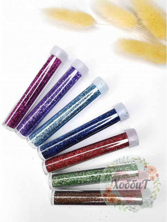 Глиттер в баночке, тюбик 6гр. (ассорти)